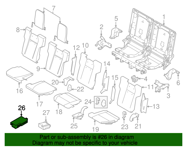 Genuine OEM Power Seat Control Module Part LR061885 Fits 20152020