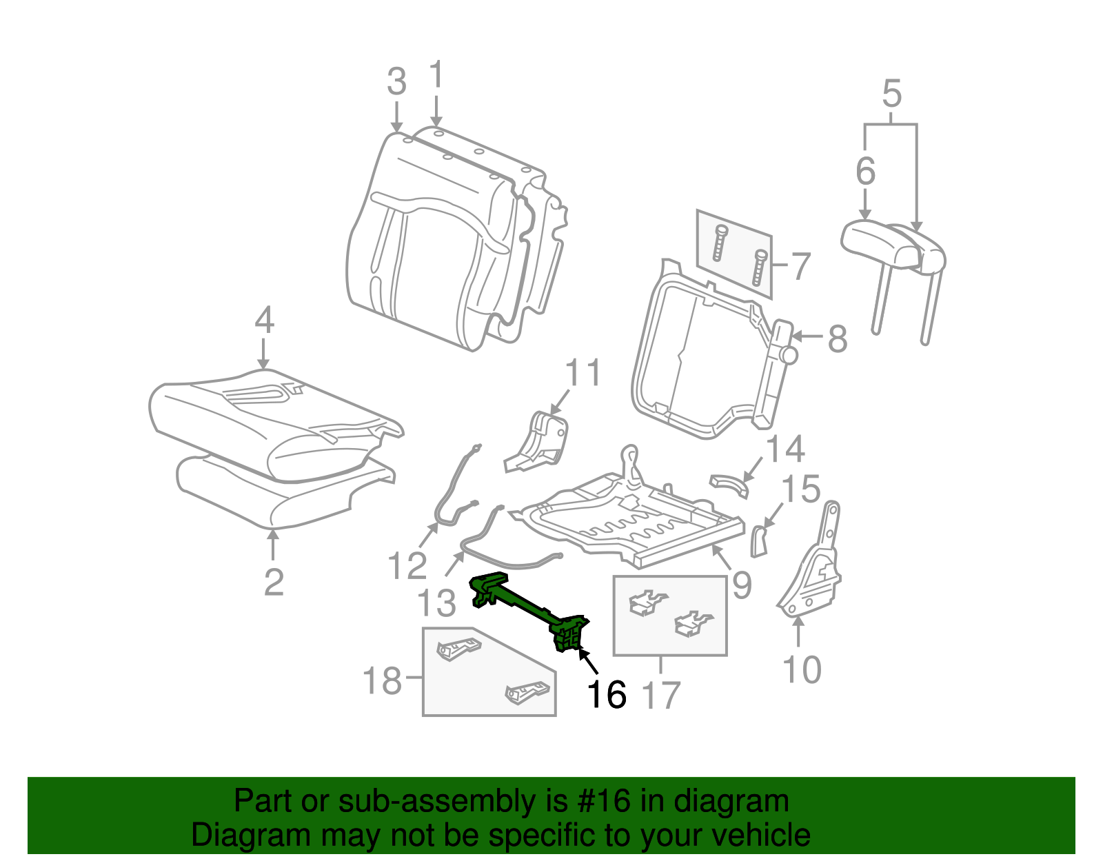 Latch, R/Seat #2 Load Floor (19127808)