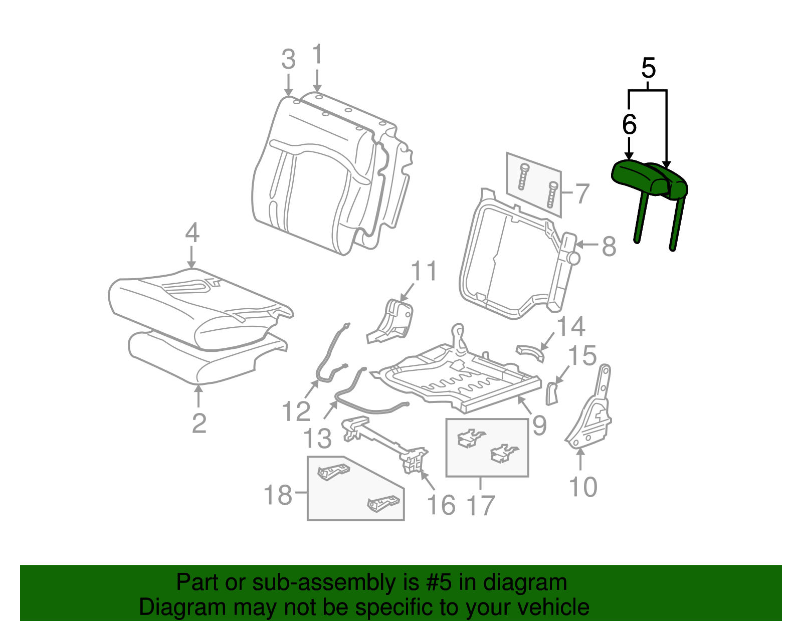 Headrest Pad - GM (12477360)