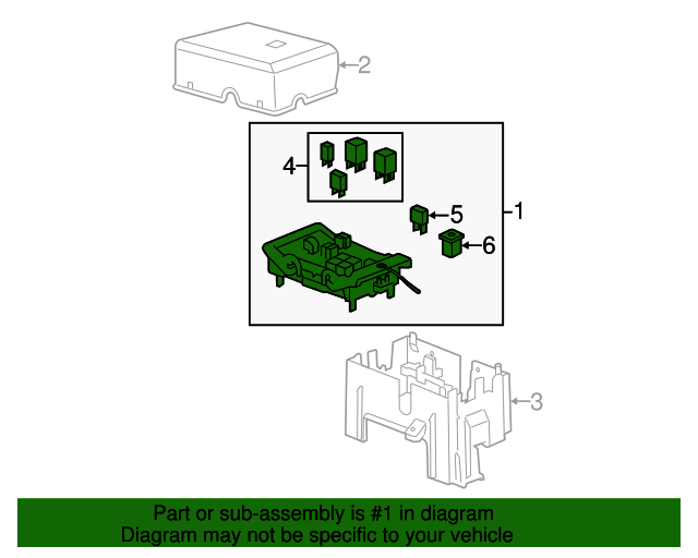 20102014 GM Engine Wiring Harness Junction Block 22798214 GM