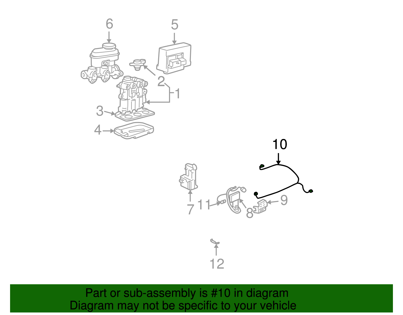 Harness Assembly-Elek Brake Control Wrg - GM (12183422)