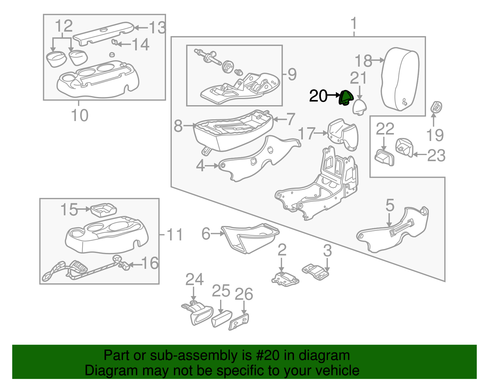 Armrest Assembly Side Cover - Ford (YF1Z-54654A82-AAB)