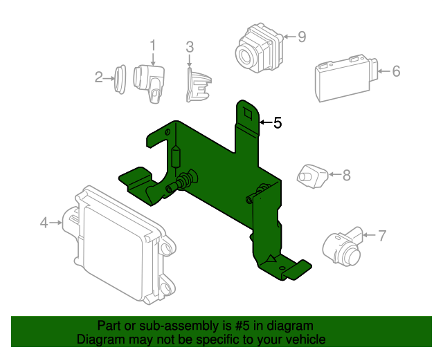 66316886218 - 2016-2019 BMW Distance Sensor Mount Bracket (66-31-6-886 ...