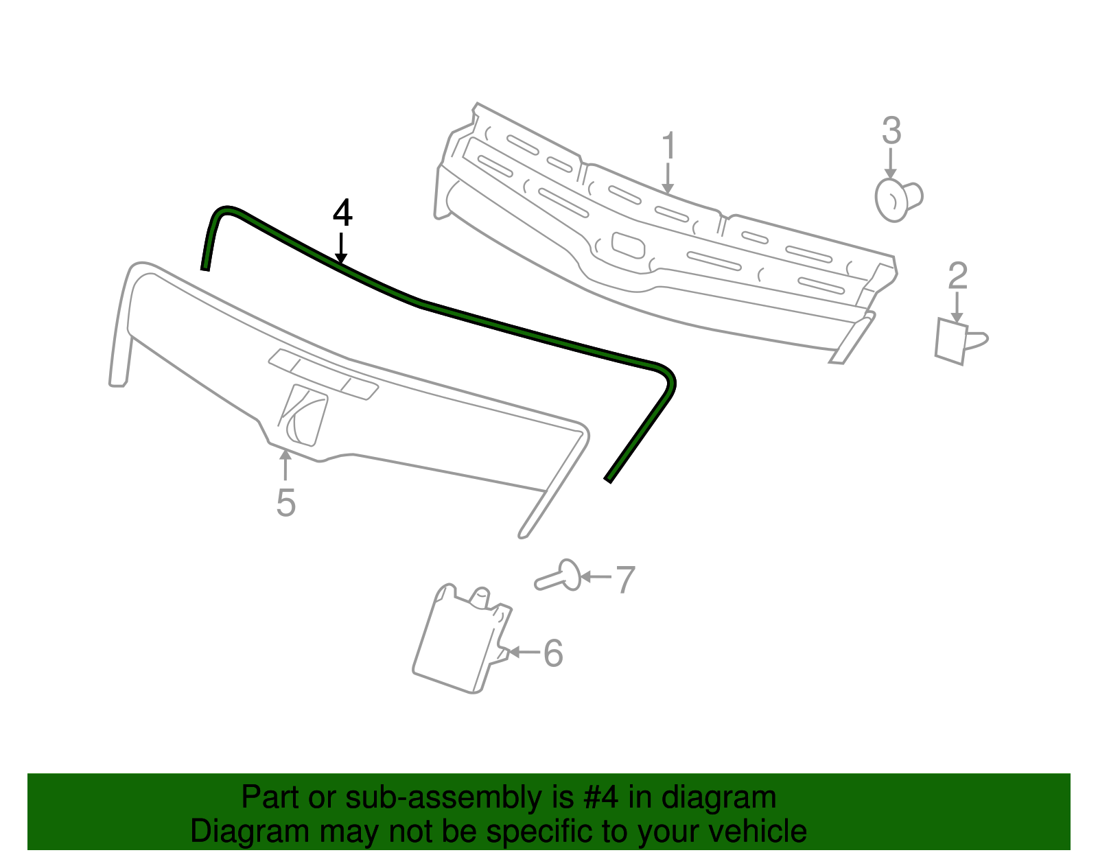 Front Grille Seal - GM (96433241)