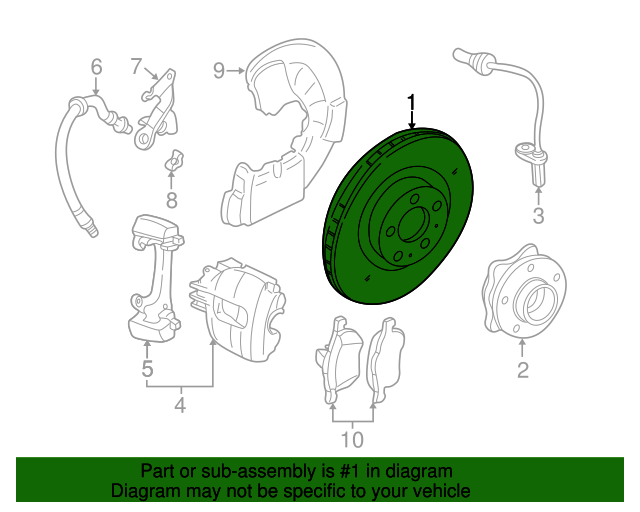 31400893 BRAKE ROTOR FRONT 20032014 Volvo XC90 Volvo OEM Parts