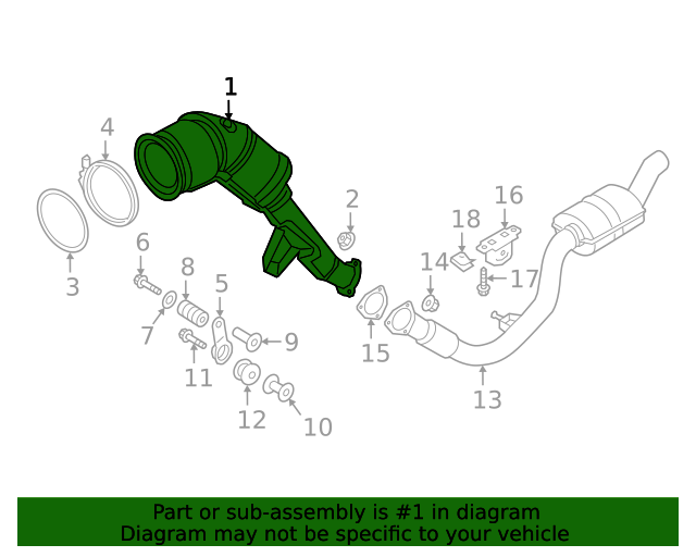 4K0254200B Catalytic Converter 20202023 Audi Audi OEM Parts