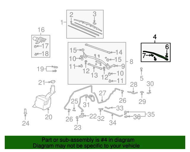 Genuine OEM Acura Arm, Windshield Wiper (Driver Side) Part 76600STX