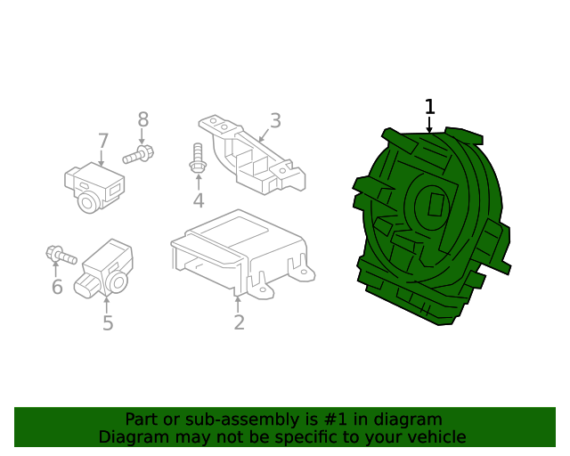 20152020 Acura Clock Spring 77900TLAD62 Acura Parts World