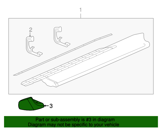20052006 GM Running Board End Cap 10380605 OEM Parts Online