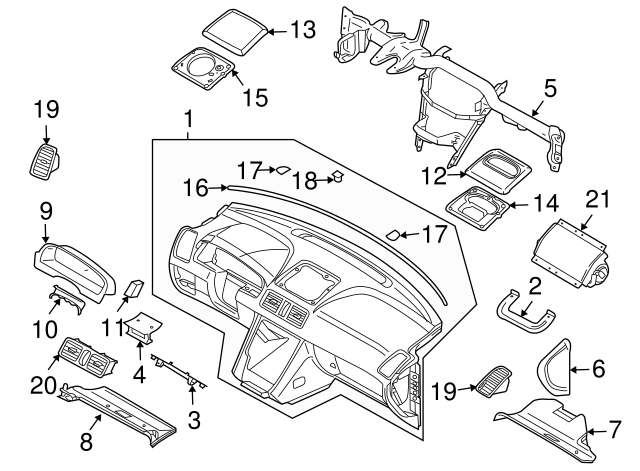 39882325 - Dashboard Air Vent 2007-2014 Volvo XC90 | AutoNationParts.com