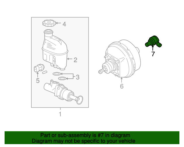 20082012 GM Power Brake Booster Vacuum Check Valve Kit with Check