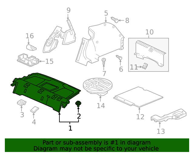 84505-TBA-A32ZA - Pkg Tray Trim 2016-2022 Honda | Honda Parts Online