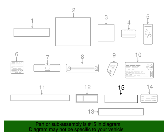 2001 Pontiac Aztek Vehicle Emission Control Information Label 24508369
