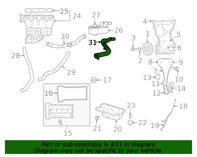 20132020 Dodge Journey Radiator Outlet Hose 52014769AD