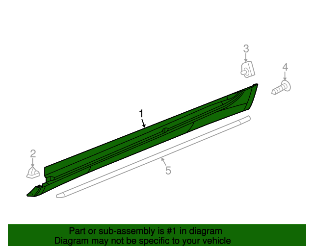 20142020 Chevrolet Impala Primed Passenger Side Rocker Panel Molding