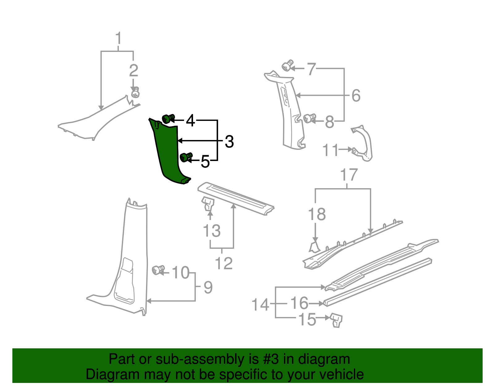 Cowl Trim - Buick (25785516)