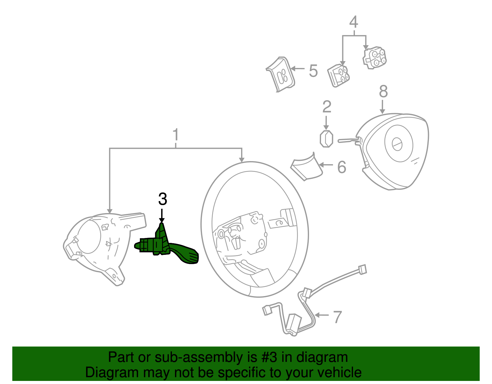 Ebony Cruise Control Switch - GM (10394822)