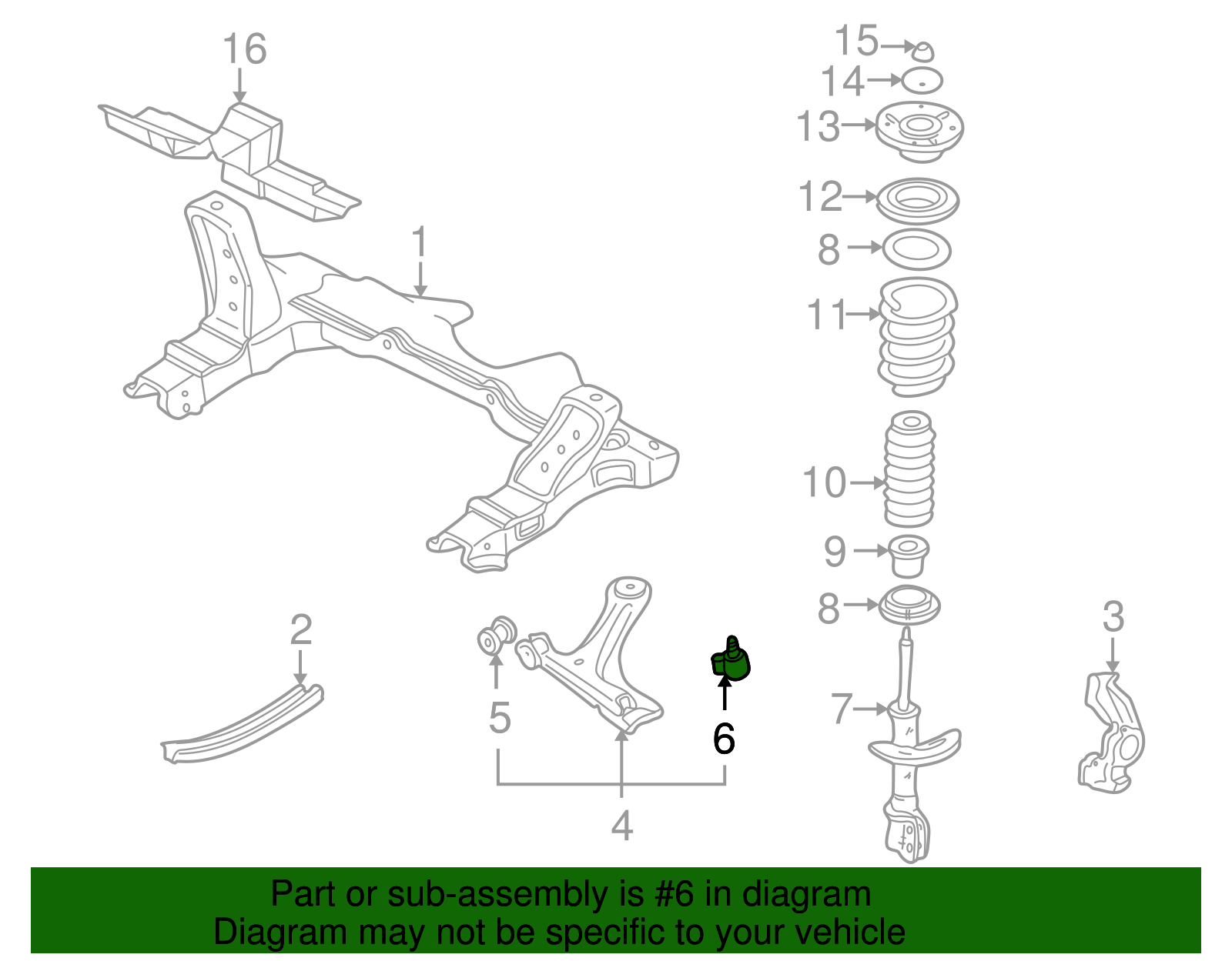 Front Lower Suspension Control Arm Ball Stud - GM (88967431)