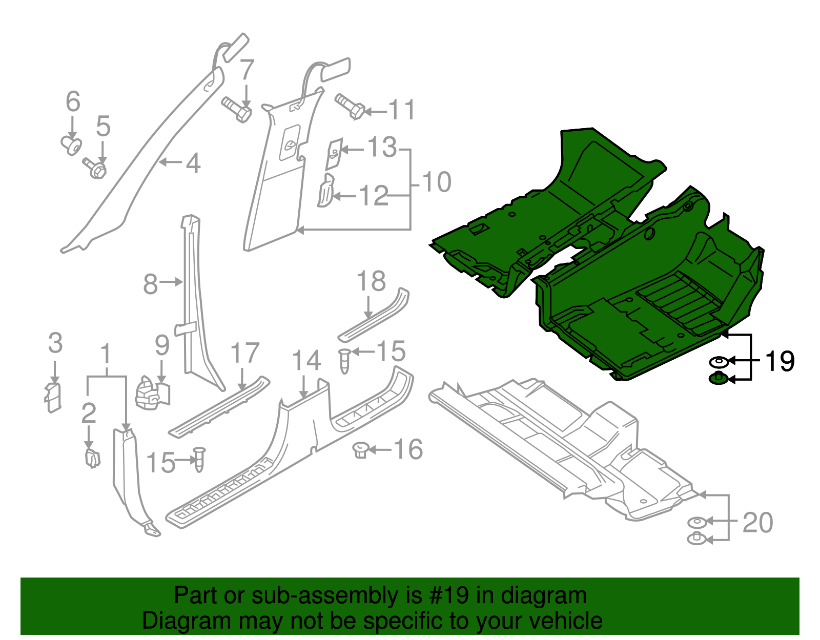 Rear Carpet - Volkswagen (7L6-863-367-EL-S56)