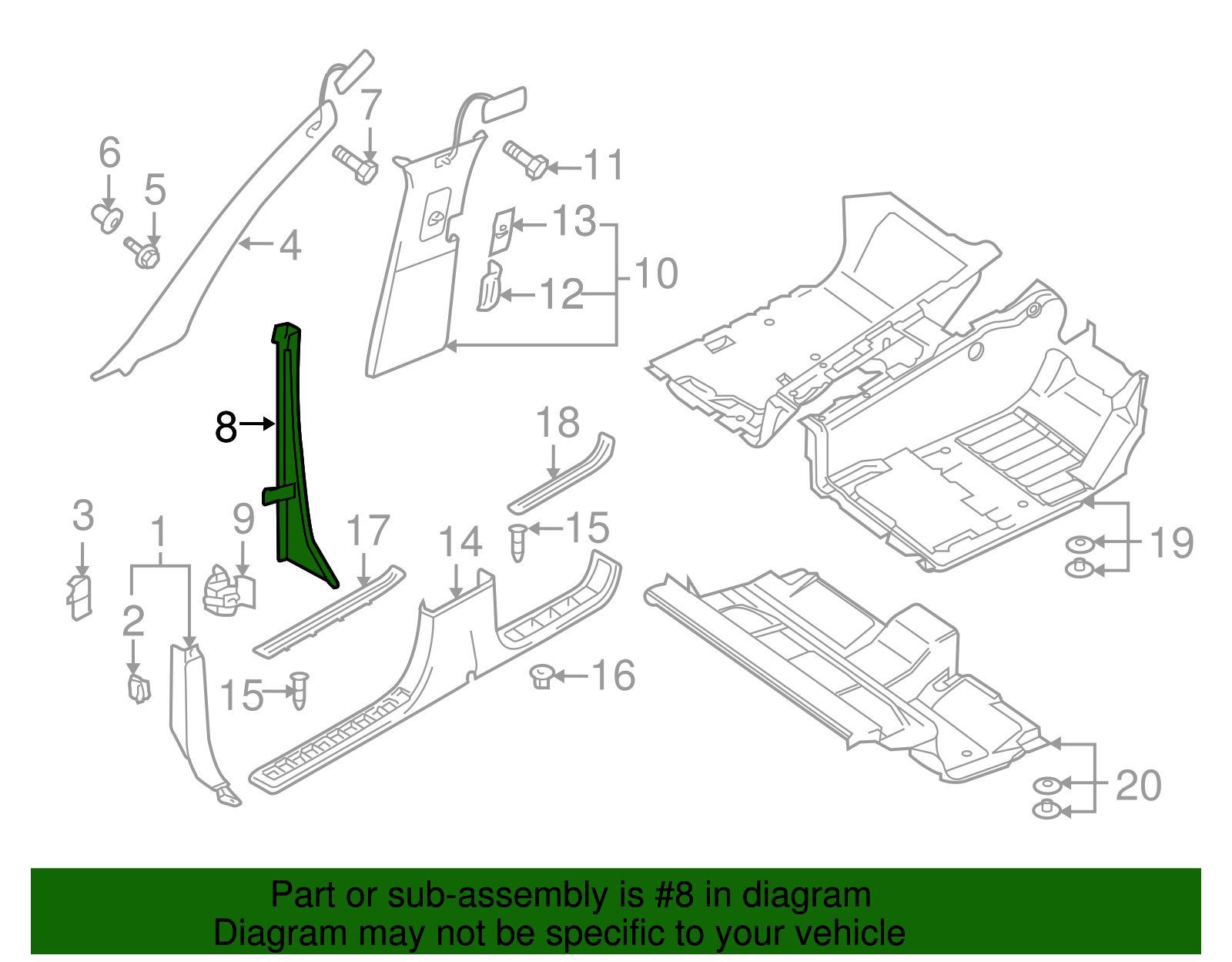 Lining - Volkswagen (7L0-868-240-B-31X)