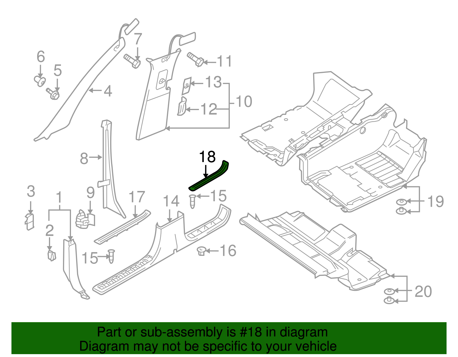 Trim - Volkswagen (7L0-853-794-D-9B9)