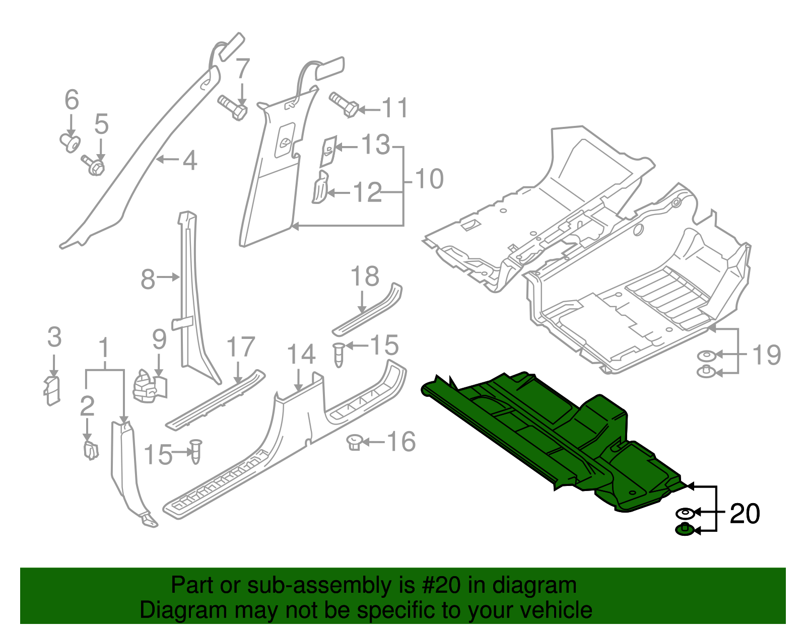 Rear Carpet - Volkswagen (7L6-863-367-DC-7L1)