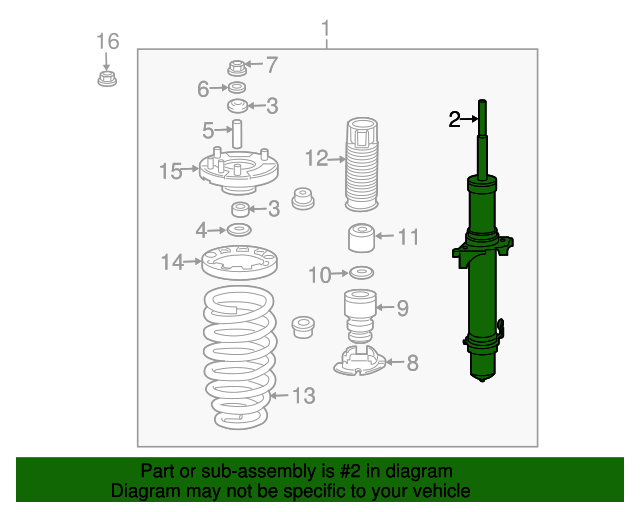 Genuine OEM Acura Strut Part 51621TK4A03 Acura Parts For Less