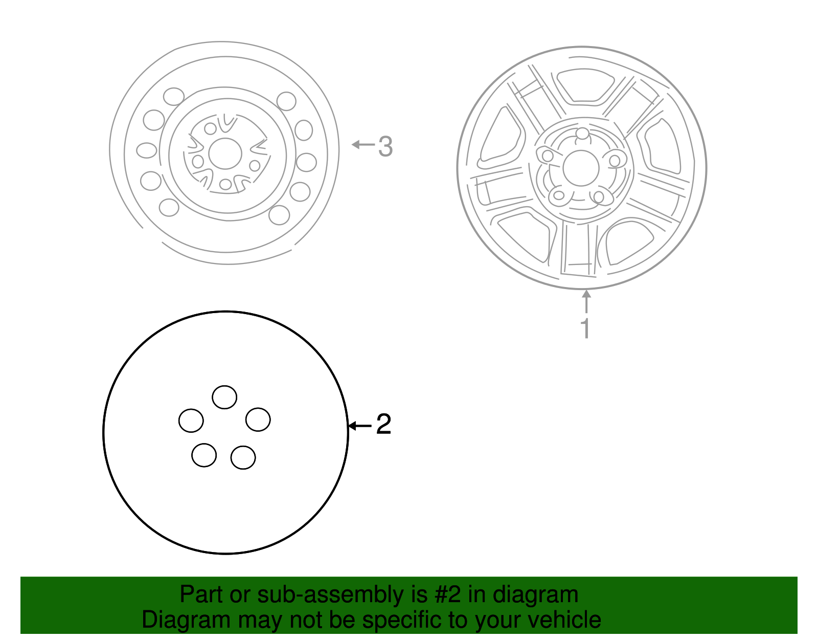Wheel, Alloy - Ford (YL8Z-1007-DA)