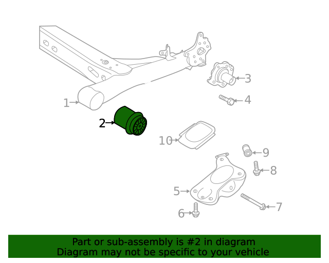 20192023 Volkswagen Jetta Axle Beam Bushing 5Q0501541E OEM Parts