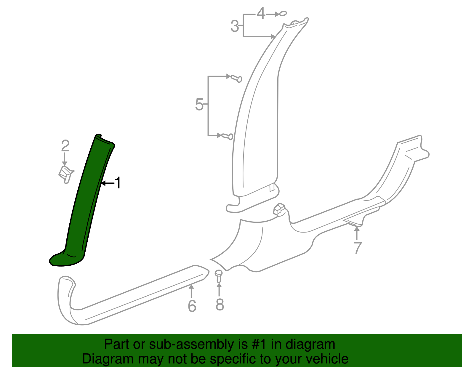 Windshield Pillar Trim - GM (25702548)