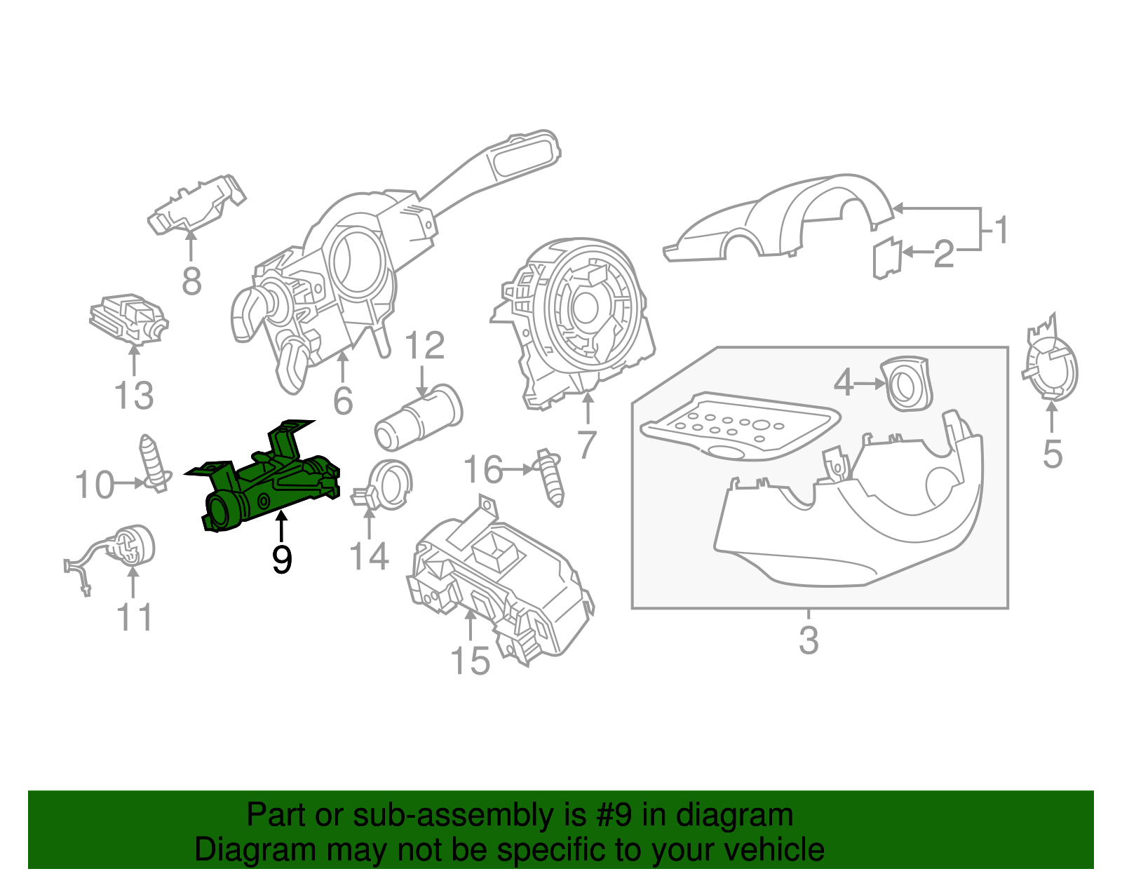 Steering Lock - Volkswagen (1K0-905-851-B)