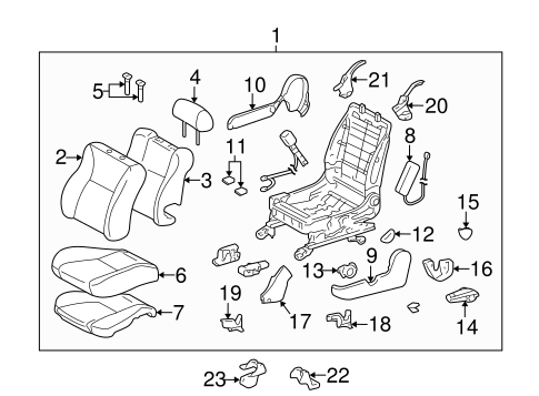 Front Seat Components for 2005 Toyota Matrix #2