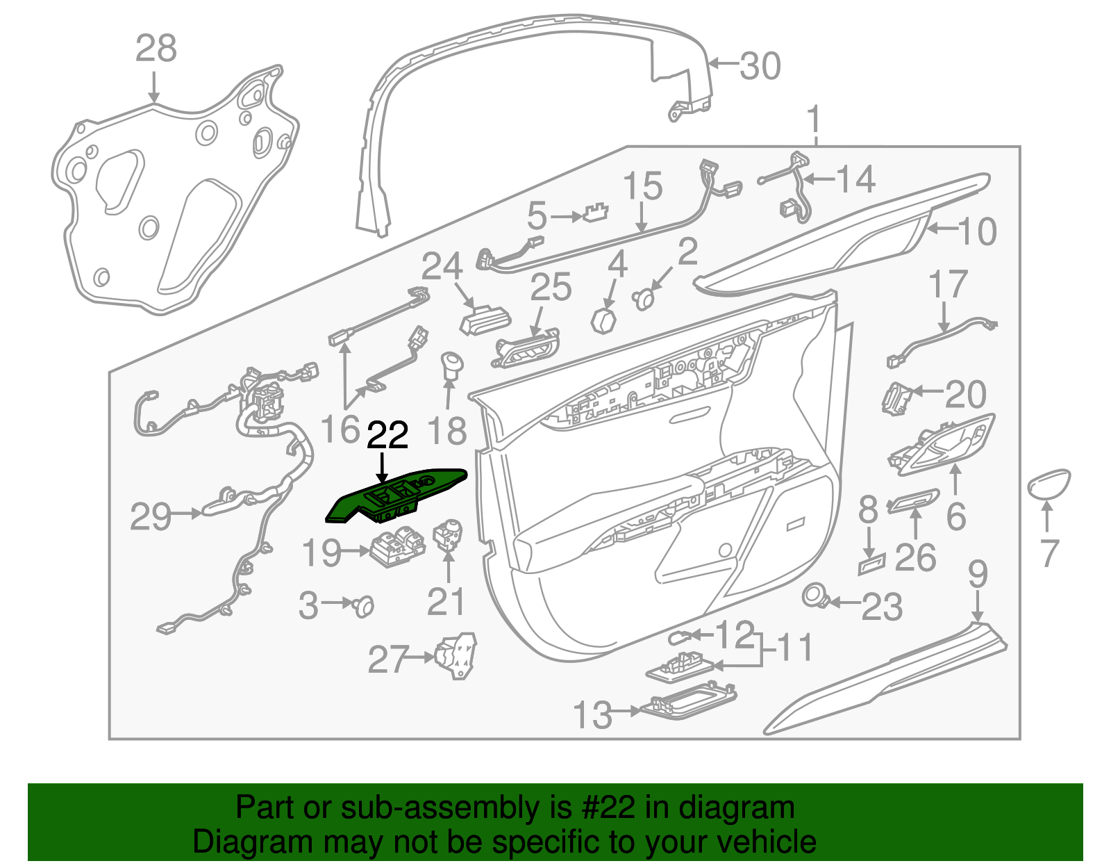 F Bezel - Cadillac (84149328)