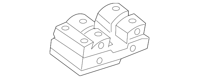 Jet Black Front Door Window Control Switch - GM (92256972)