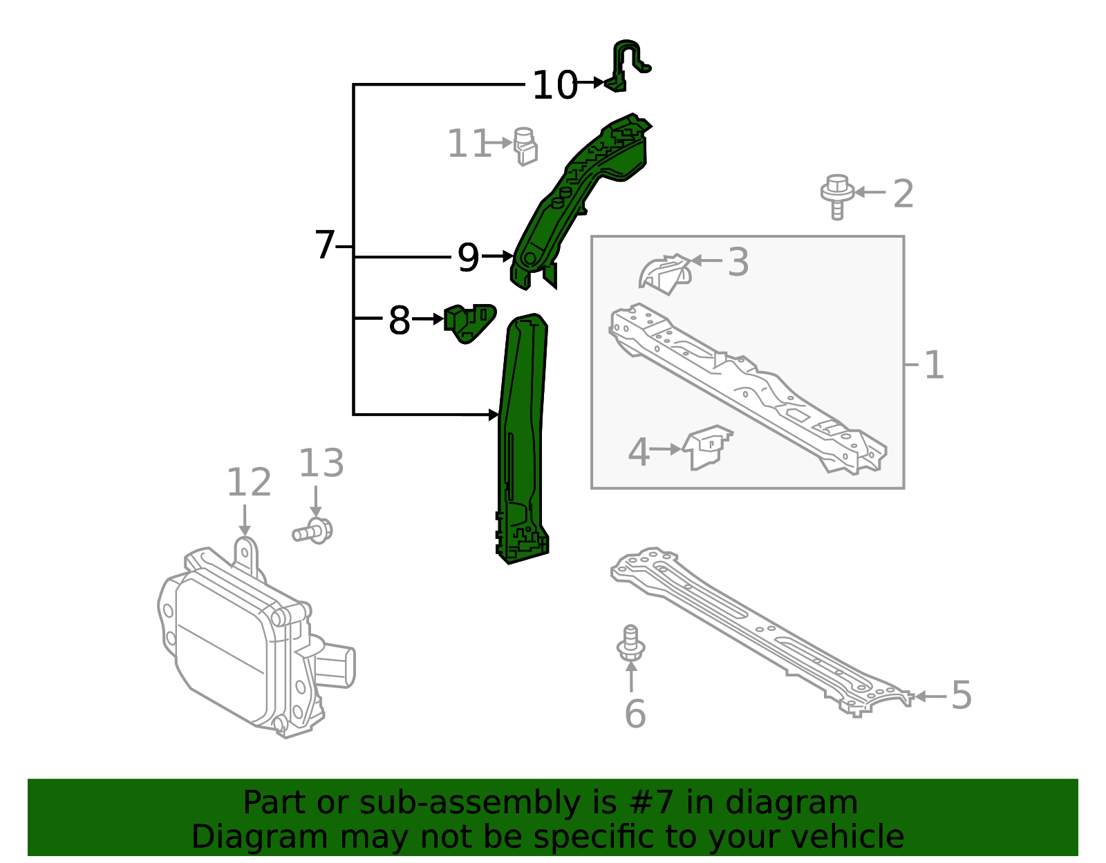 Support Sub Assembly Ra - Toyota (53203-42901)