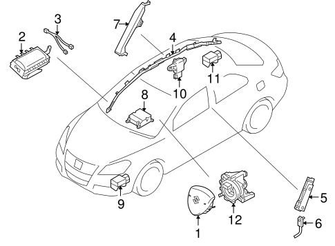 Air Bag Components For 10 Suzuki Kizashi World Oem Parts Subaru