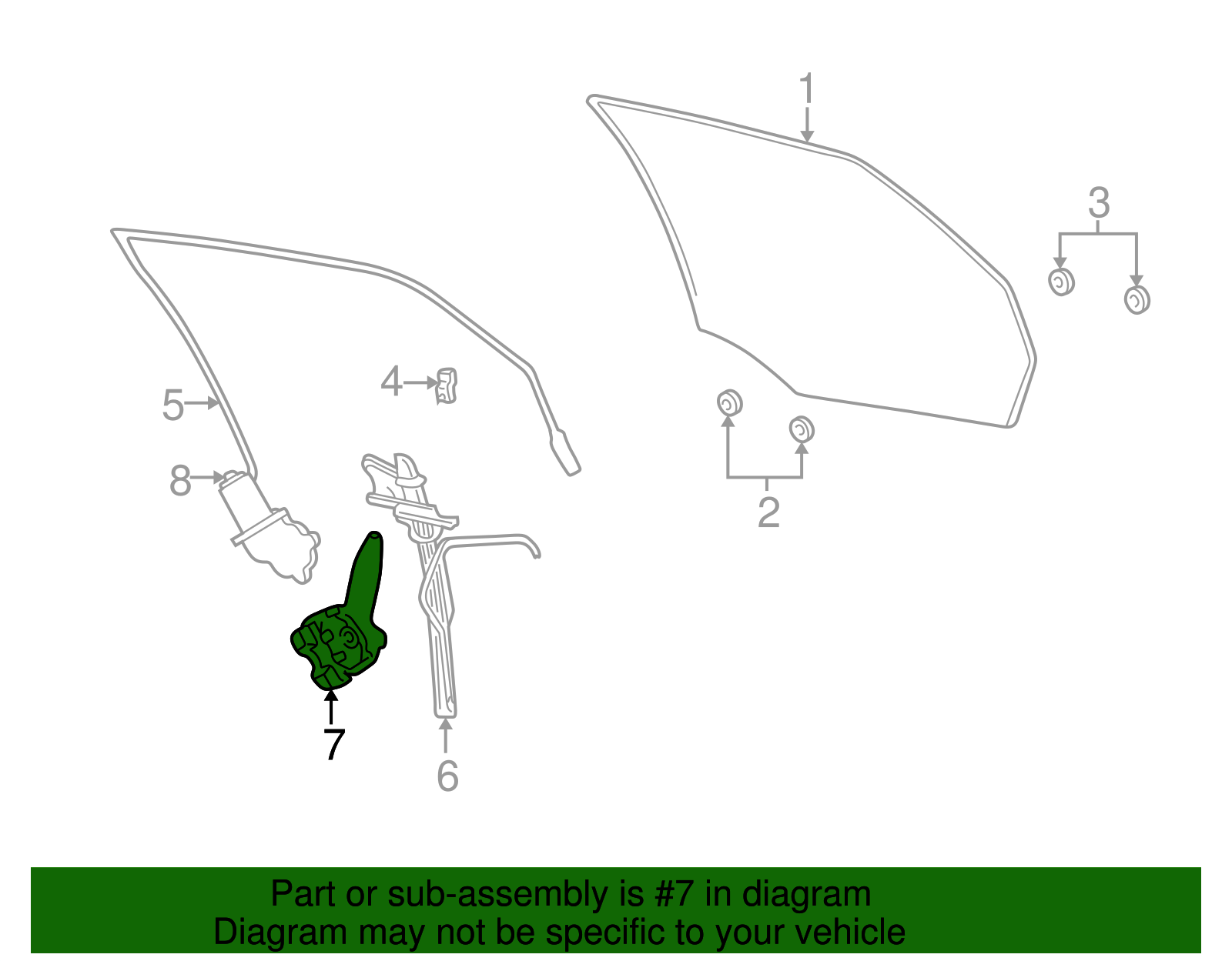 Window Regulator - Ford (YF1Z-5427008-A)