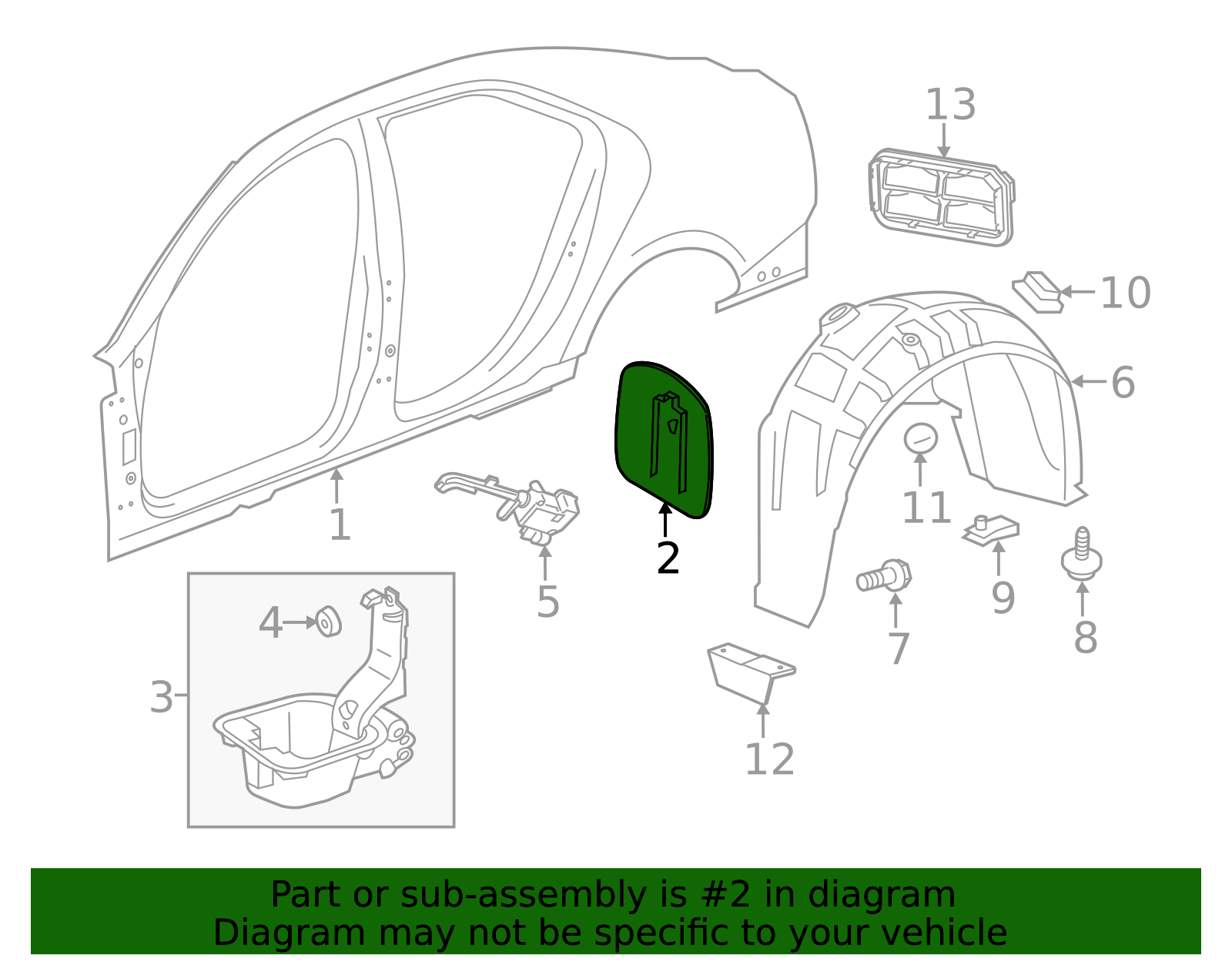 Fuel Tank Filler Door - Cadillac (84141356)