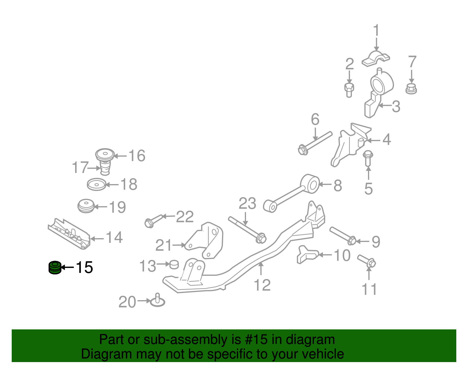 Engine Support Insulator - Ford (YL8Z-6A061-BB)