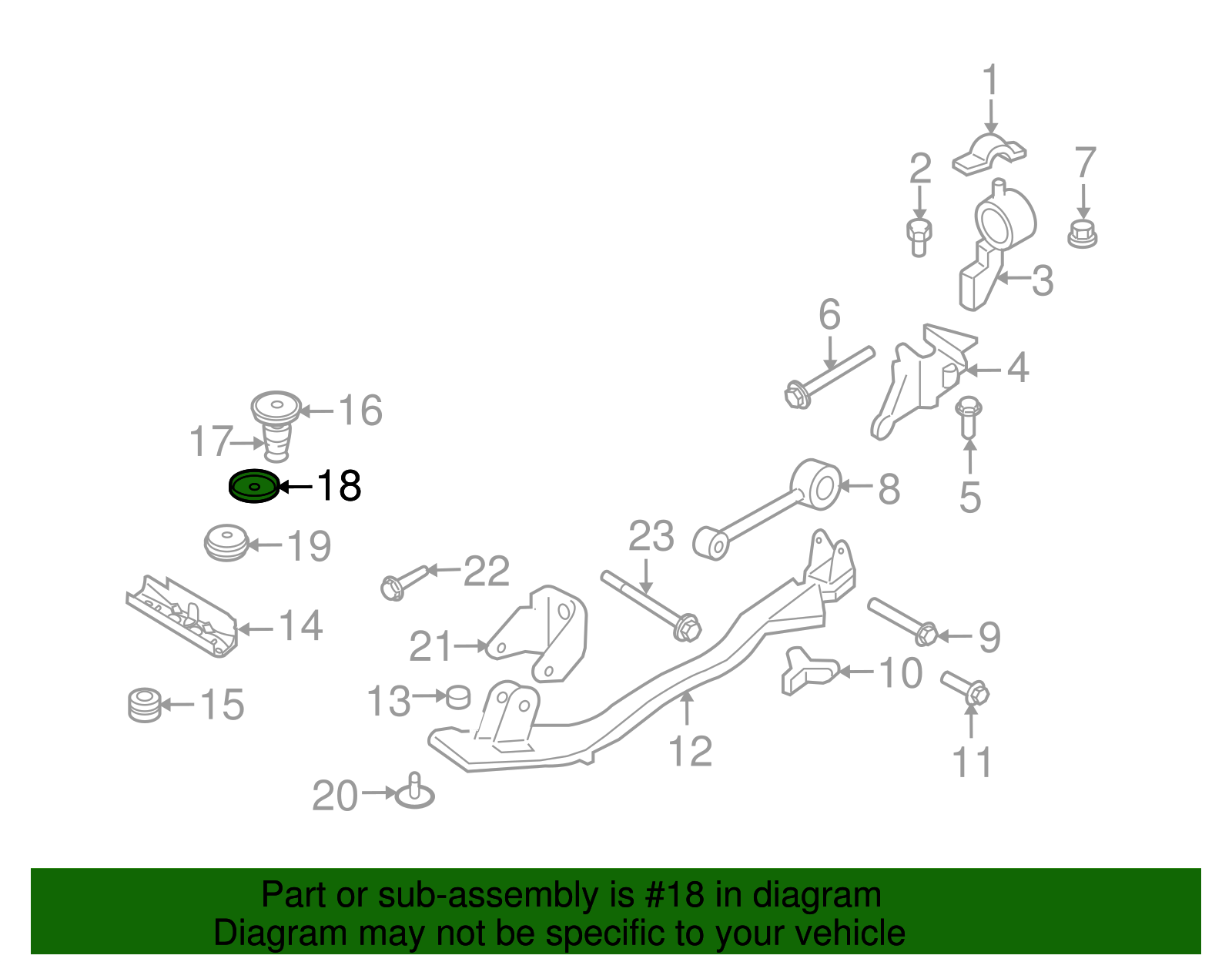Engine Support Insulator - Ford (YL8Z-6B072-CA)