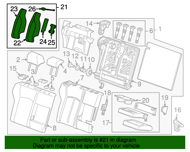 94524954 GM Seat Back Bolster Cushion GM Parts Store