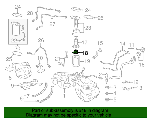 Lexus OEM Fuel Filter Part# 23217-31080 | OEM Vehicle Parts