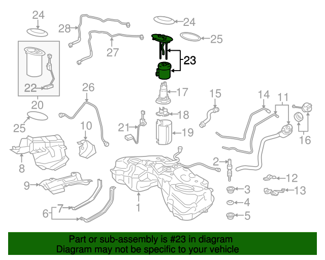 20152023 Lexus Fuel Filter 7702424010 OEM Parts Online