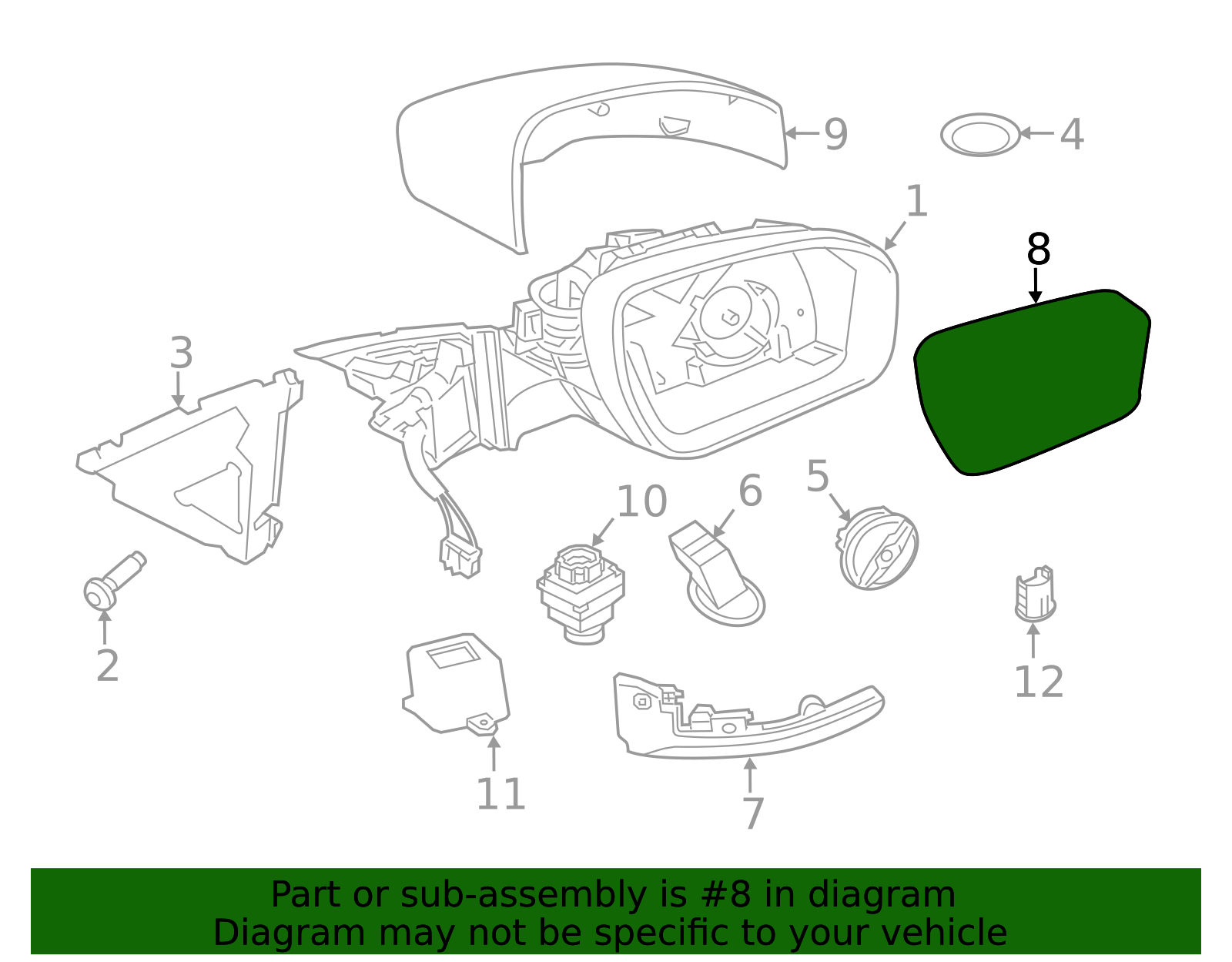 LR093181 - Mirror Glass 2018-2023 Land Rover | Land Leaping Genuine ...