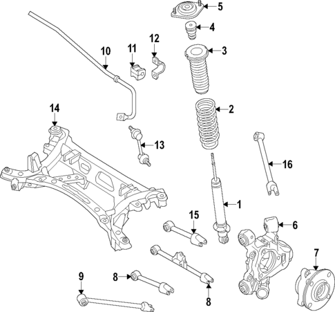 Rear Suspension for 2018 Mazda MX-5 Miata Mazda-Parts