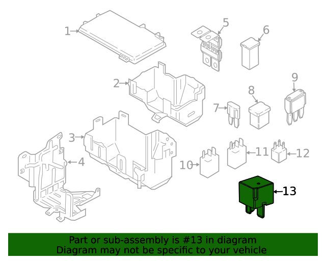 20182022 Ford F350 Super Duty OEM Accessory Power Relay JU5Z14N089A