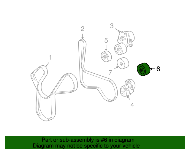 20092013 Chevrolet Corvette Idler Pulley 12598653 QuirkParts