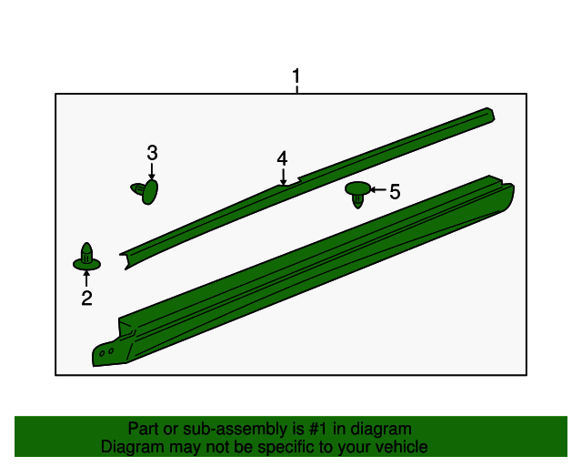 20052009 Buick LaCrosse Driver Side Rocker Panel Molding 89044565