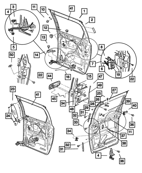 Door Sliding Cargo For 2002 Chrysler Voyager Thomas Dodge Parts