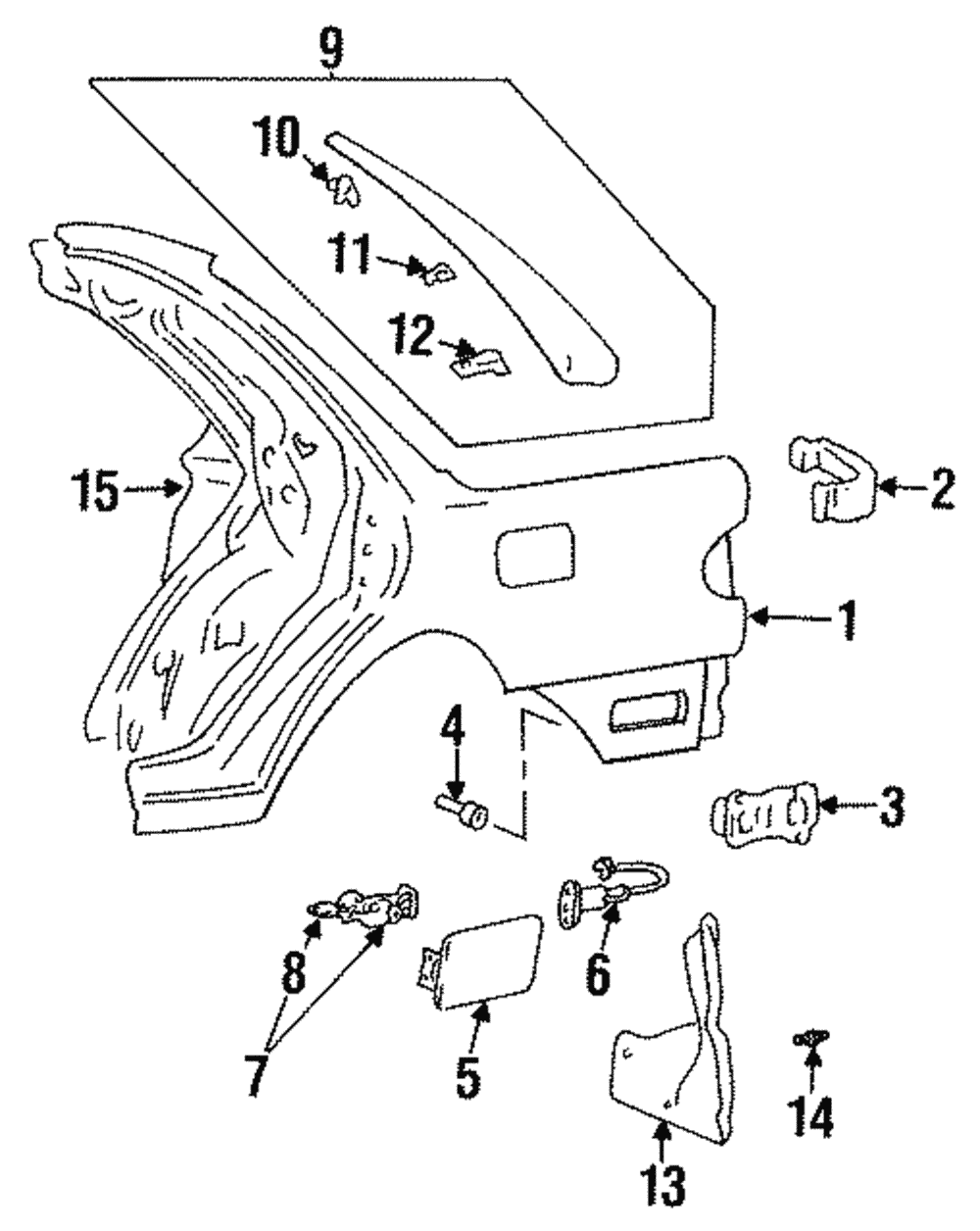 1995-1998 Hyundai Sonata Drip Molding Clip 87776-34200 | Hyundai ...